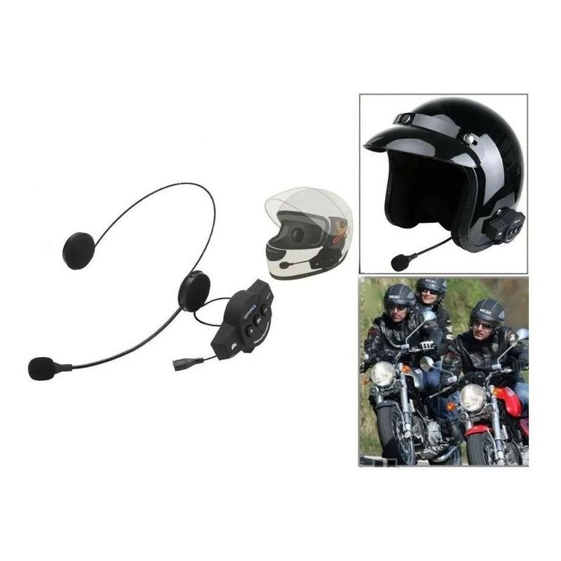 GENERICO - Auriculares Bluetooth Estéreo para Casco de Moto Manos Libres