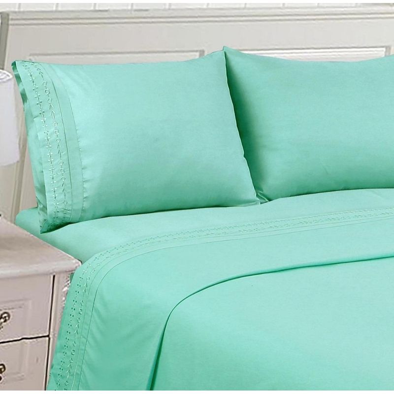 GENERICO - Sábanas King 200 Hilos con Fundas de Almohadas Coloridas