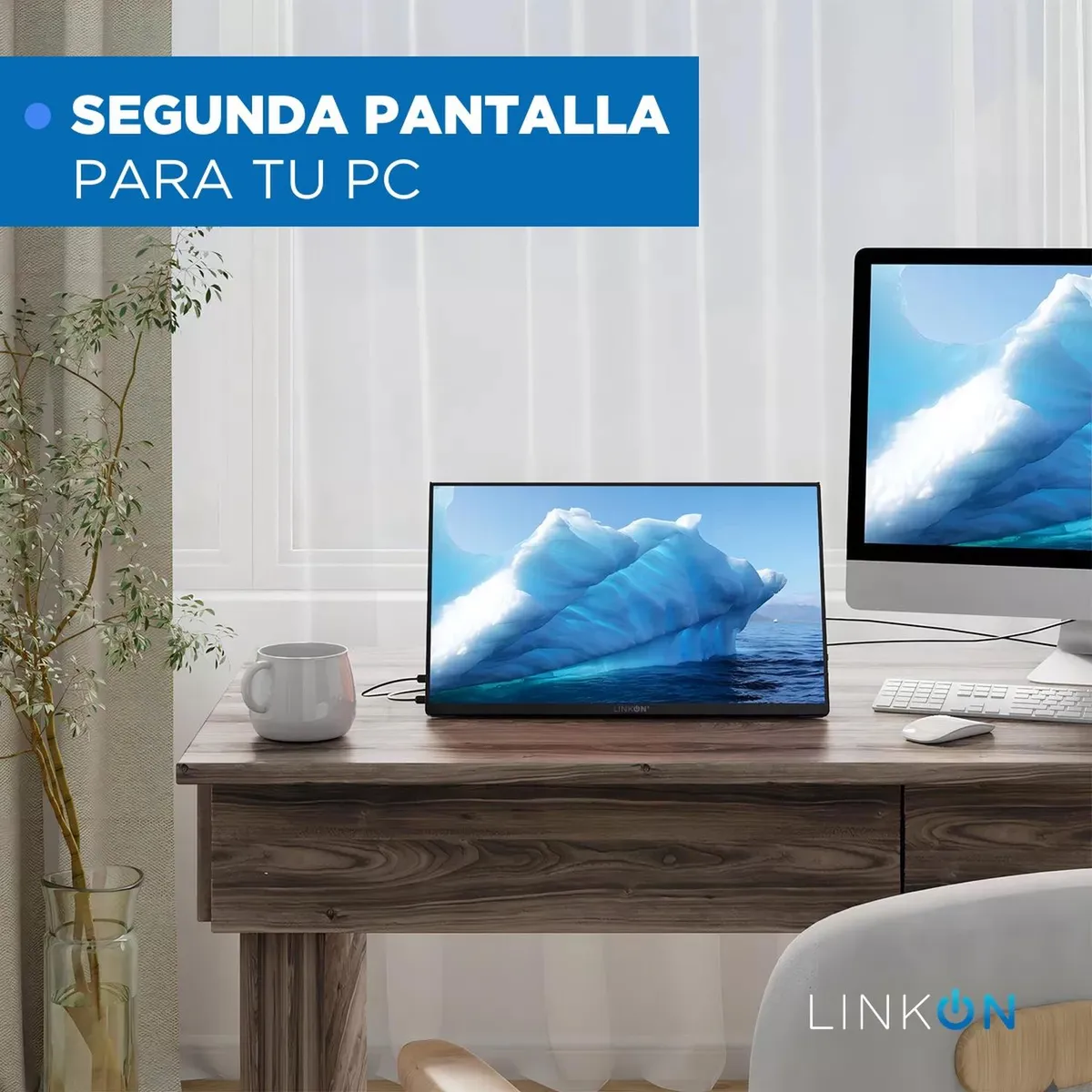 LINKON - Monitor Portatil Full HD 156 Multiples Conexiones Linkon