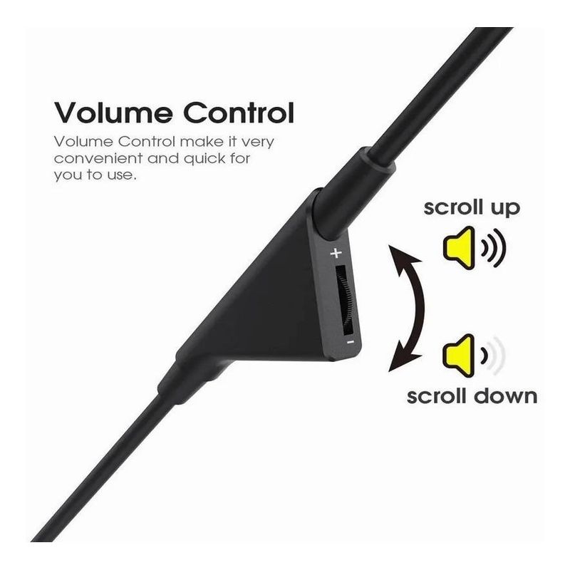 GENERICO - Cable de Audio 3.5mm 2m con Control para Audífonos