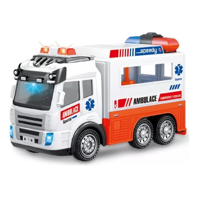 GENERICO - Ambulancia de Juguete con Luces y Sonido Realista