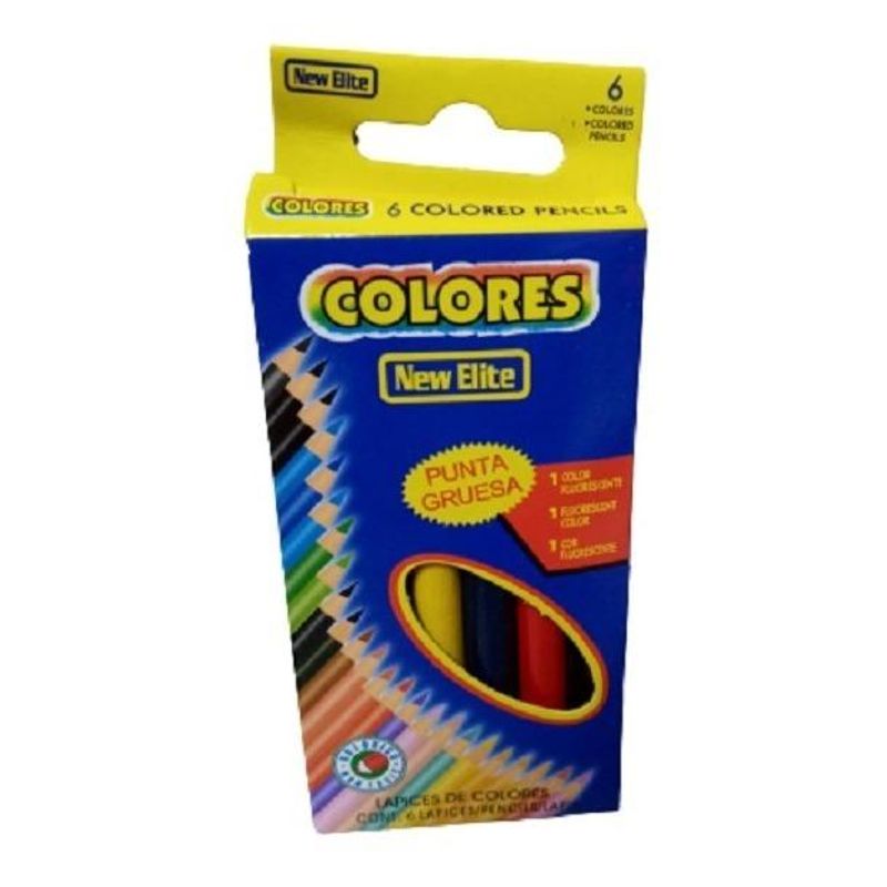GENERICO - Pack de 20 Cajas de Lápices de Madera en 6 Colores Vibrantes