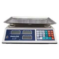 PHILCO - BALANZA DIGITAL 40 KG ACERO INOX - Negro