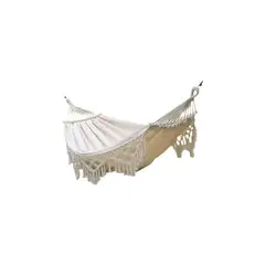 GENERICO - Hamaca Bohemia De Macramé Con Elegantes Borlas Para Exteriores Balcón Picnic