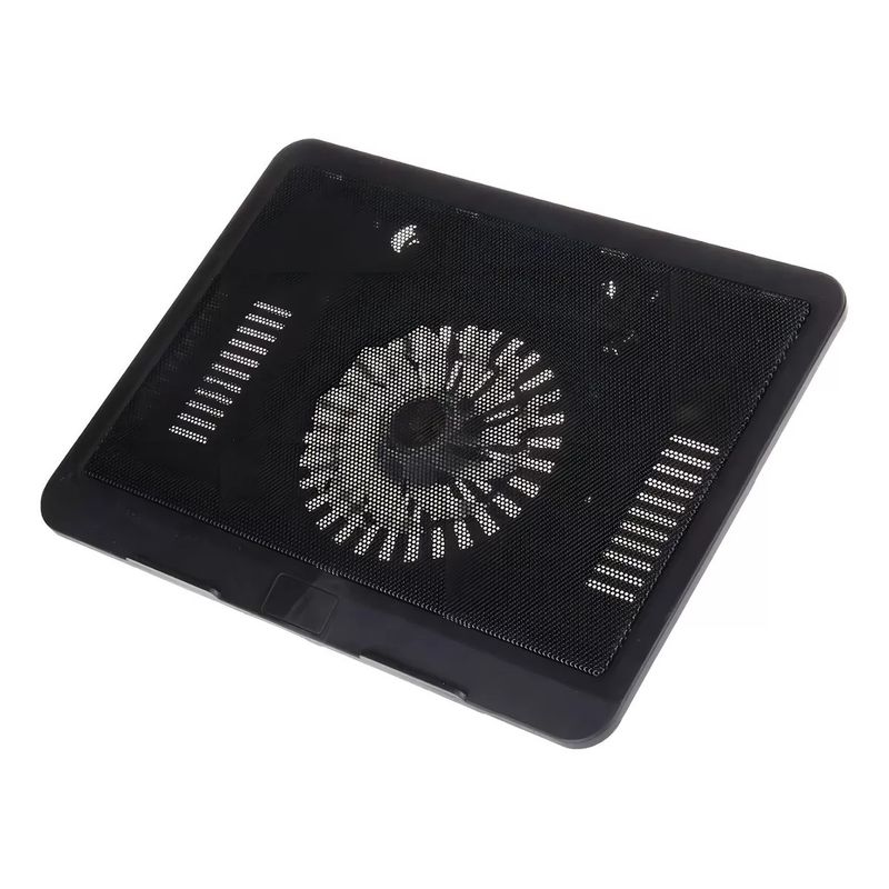 GENERICO - Alzador De Notebook con Ventilador USB Fan Cooler LED Azul
