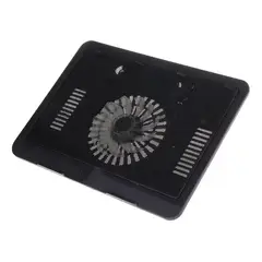 GENERICO - Alzador De Notebook con Ventilador USB Fan Cooler LED Azul