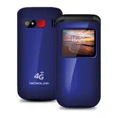 OWN - Telefono Senior Adulto Mayor Tipo Almeja 4G Azul