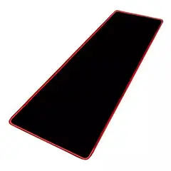 GENERICO - Mouse Pad Gamer Negro Borde Rojo 70 X 30cm
