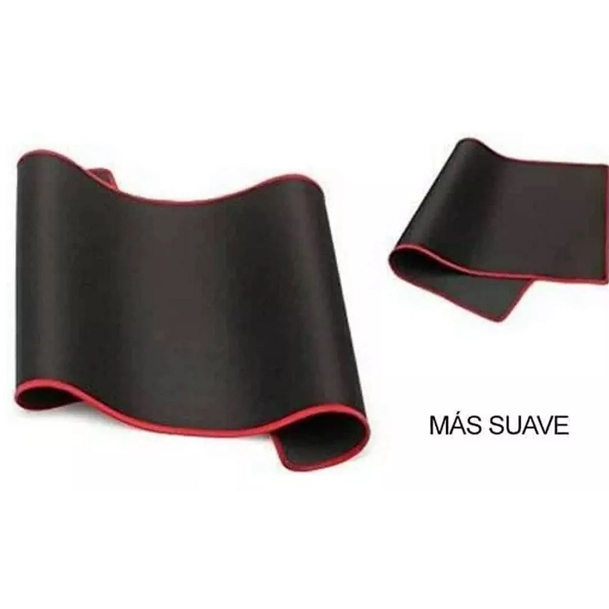 GENERICO - Mouse Pad Gamer Negro Borde Rojo 70 X 30cm