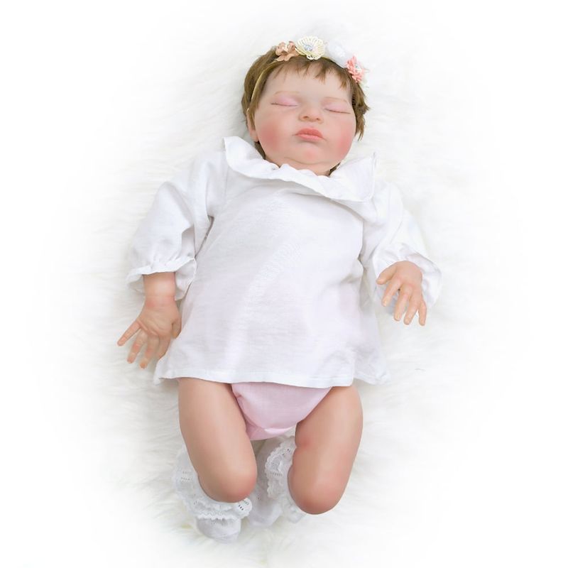 LIANYUN - Muñeca bebe reborn vinilo de silicona juguetes para 49CM