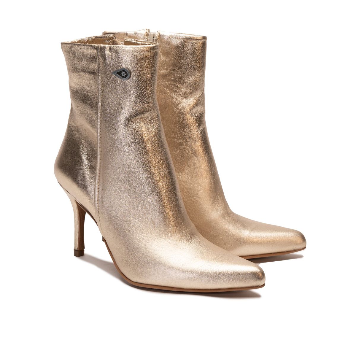 LANDAZURI - Botín Cuero Pompadour Champagne Landazuri