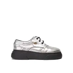 LANDAZURI - Zapato Cuero Gerda Constructor Plateado