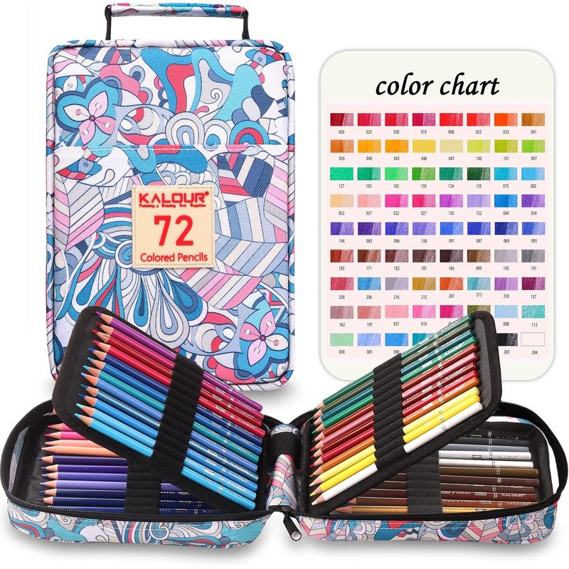 GENERICO - Estuche 72 lapices de colores KALOUR calidad premium