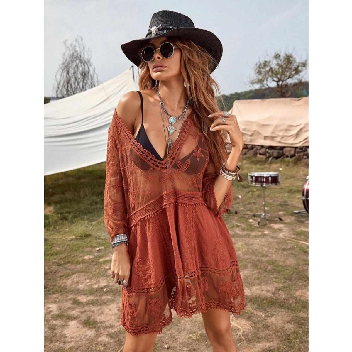 GIOIO - Vestido Mujer Rojo