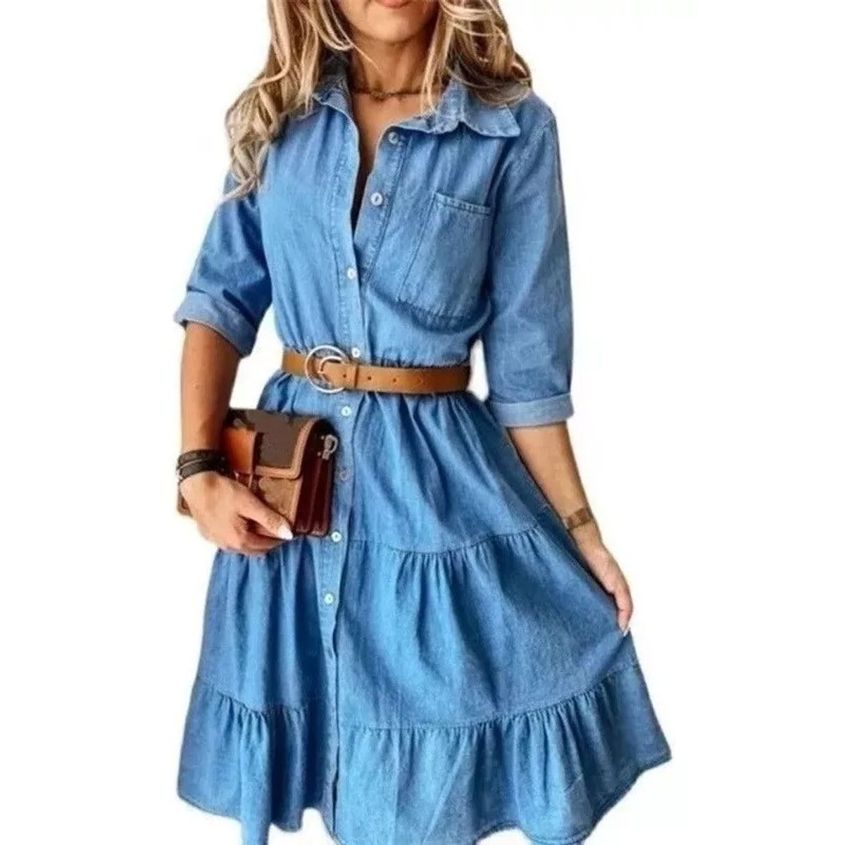 GIOIO - Vestido Mujer Azul