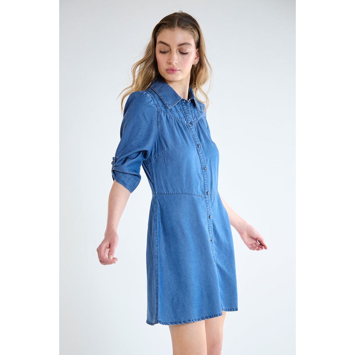 IO - Vestido Corto Azul Marino Mujer Io