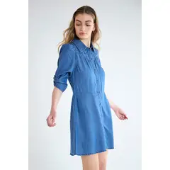 IO - Vestido Liso Azul