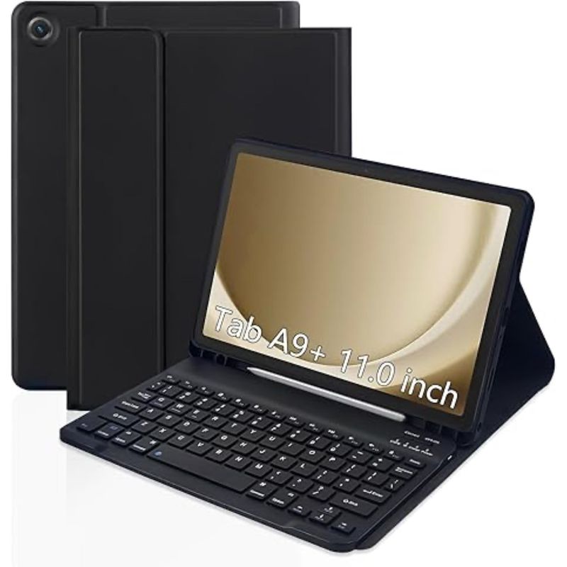 GENERICO - Carcasa Funda Con Teclado Samsung Tab A9+ / A9 Plus 11 Negro