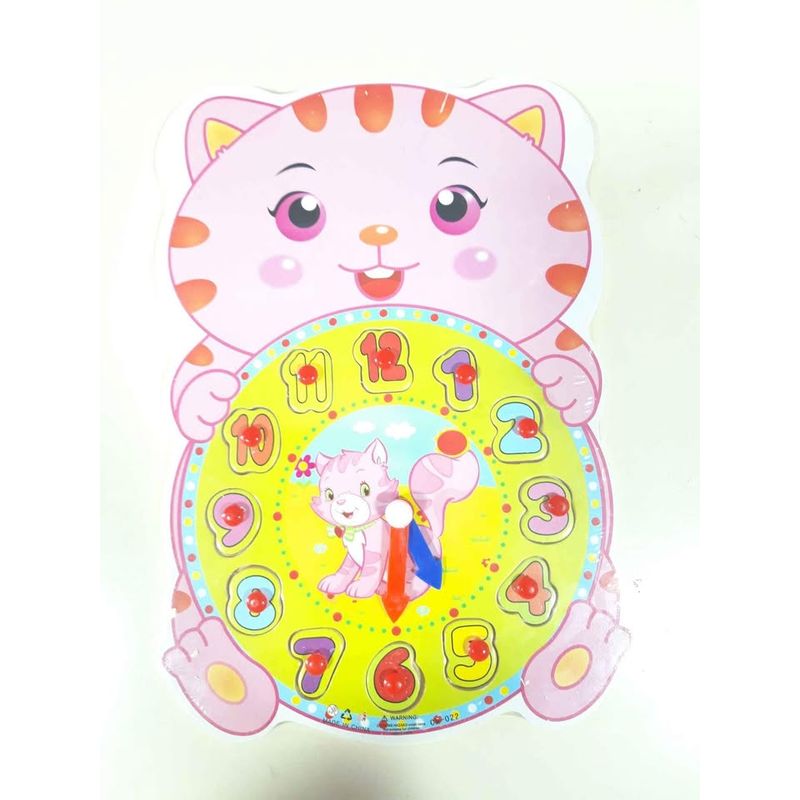 GENERICO - Reloj madera didactico educativo para niños.-