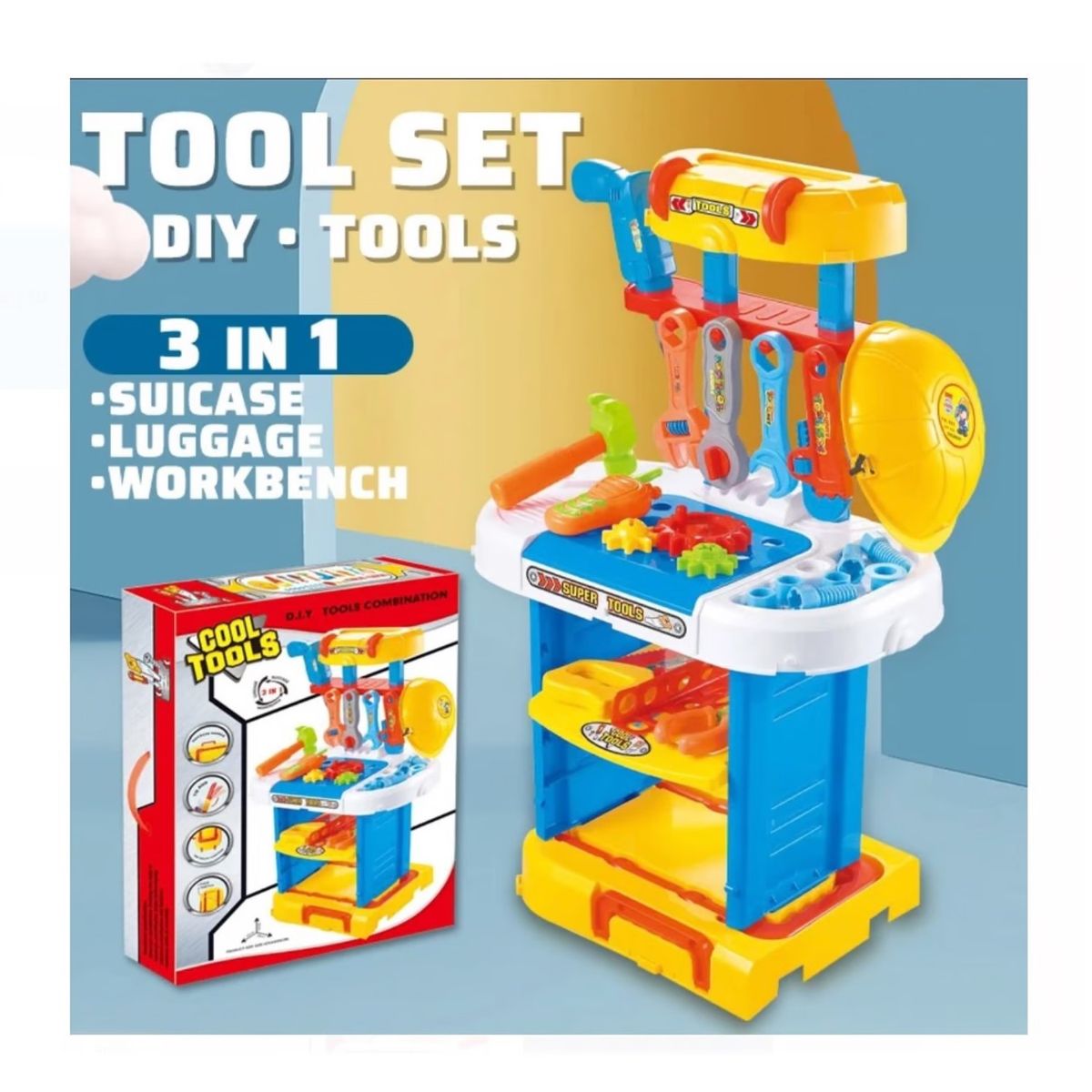 GENERICO - Set Maleta De Herramientas 3 en 1 Juguete Infantil 55389