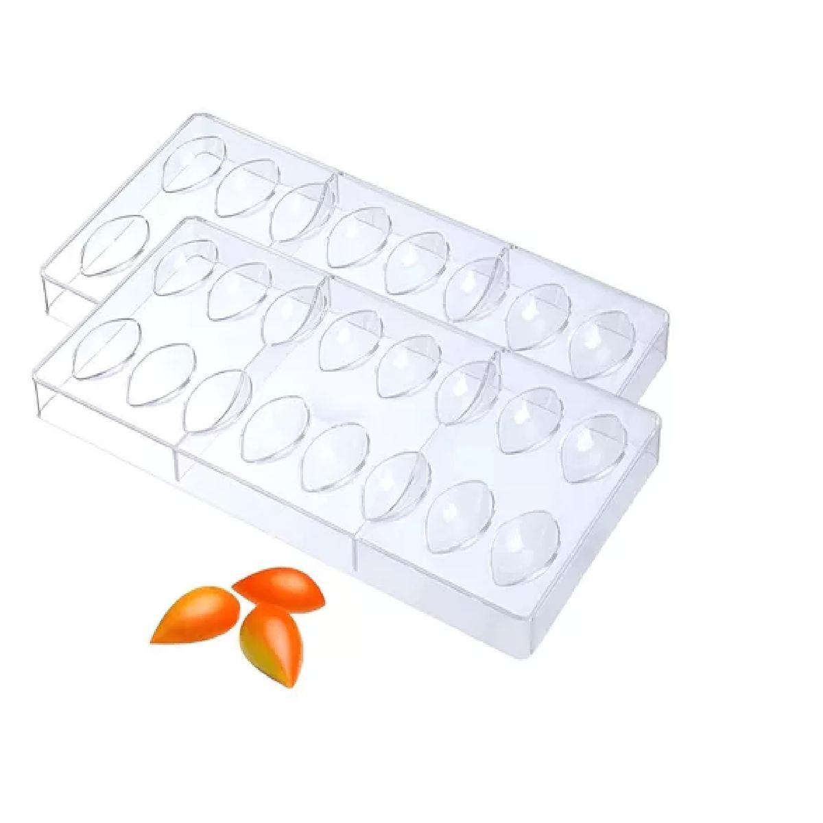 PASTELERIUSCL - Set X2 Moldes Para Bombones Molde Para Chocolate Ovalados