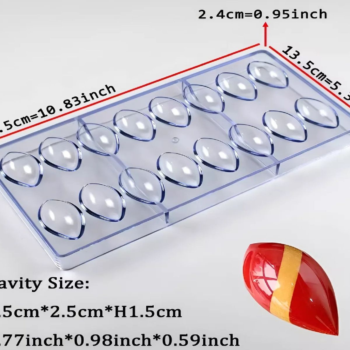 PASTELERIUSCL - Set X2 Moldes Para Bombones Molde Para Chocolate Ovalados