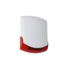 GENERICO - Sirena con Baliza Roja 120dB Batería Temporizador IP55 12VDC