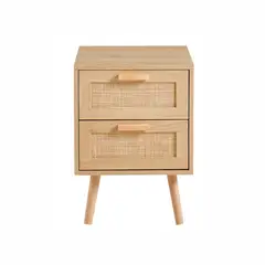 GENERICO - Velador Eames Mesh Doble Madera clara