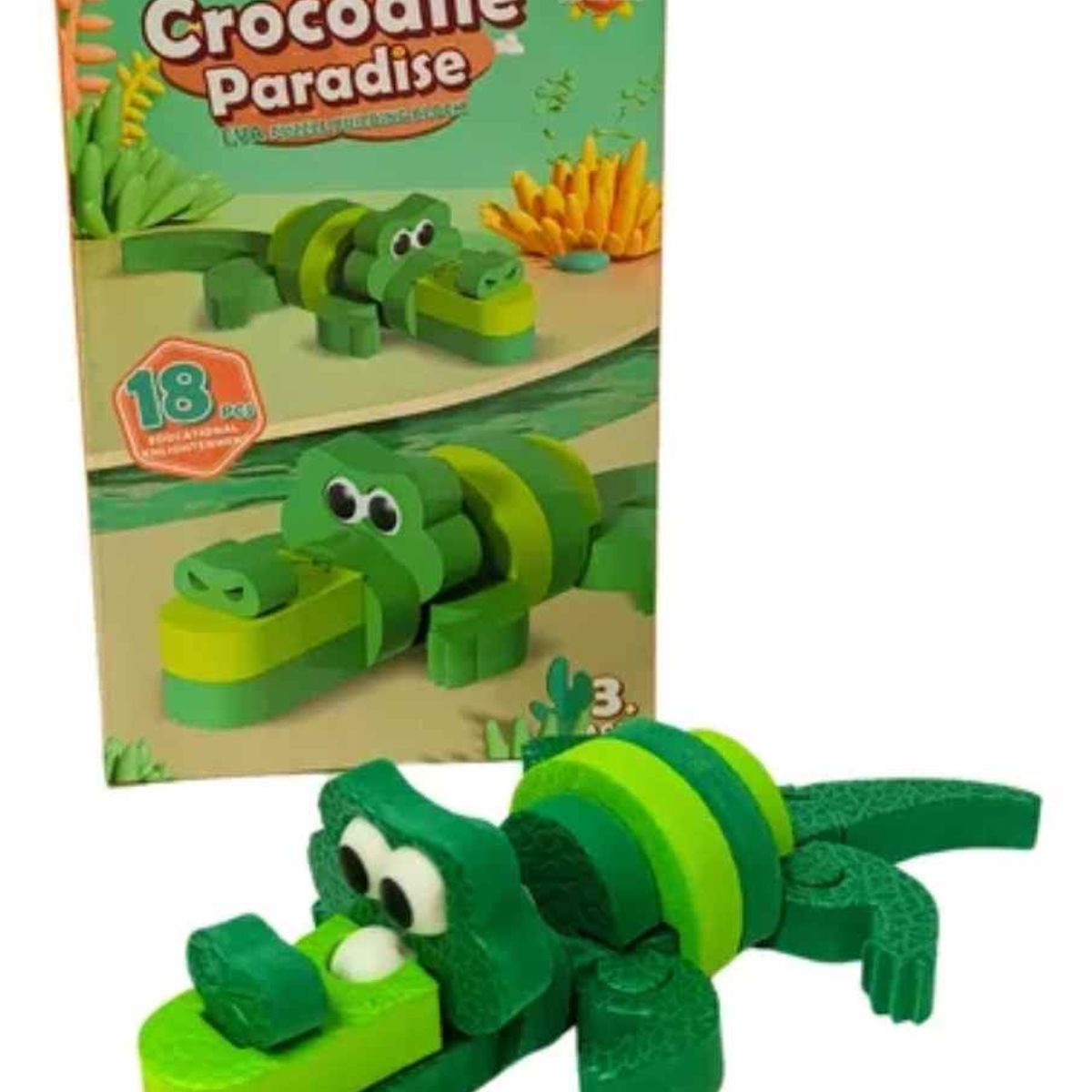 OEM - Bloques De Construcción De Eva 3D Cocodrilo 18 Piezas