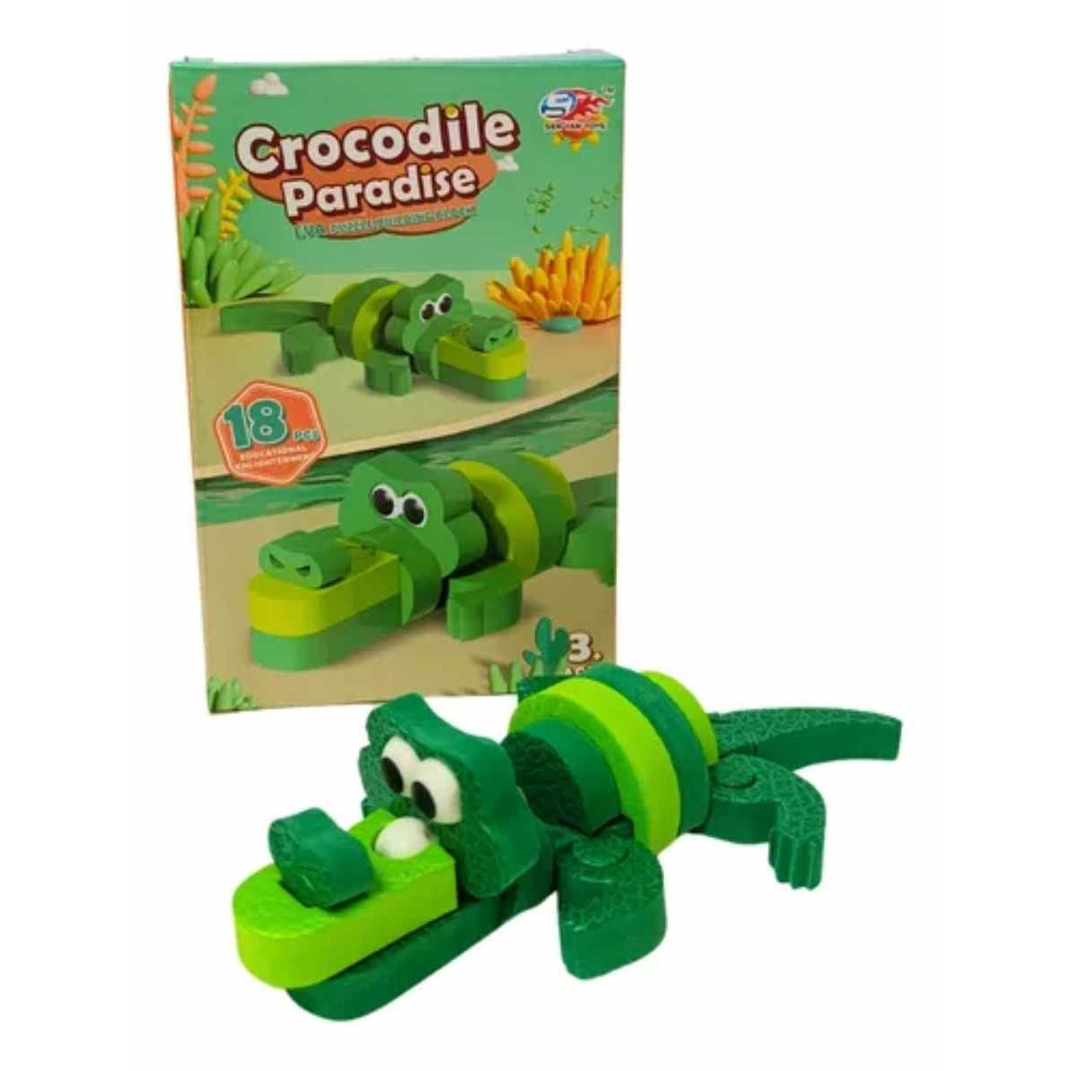 OEM - Bloques De Construcción De Eva 3D Cocodrilo 18 Piezas