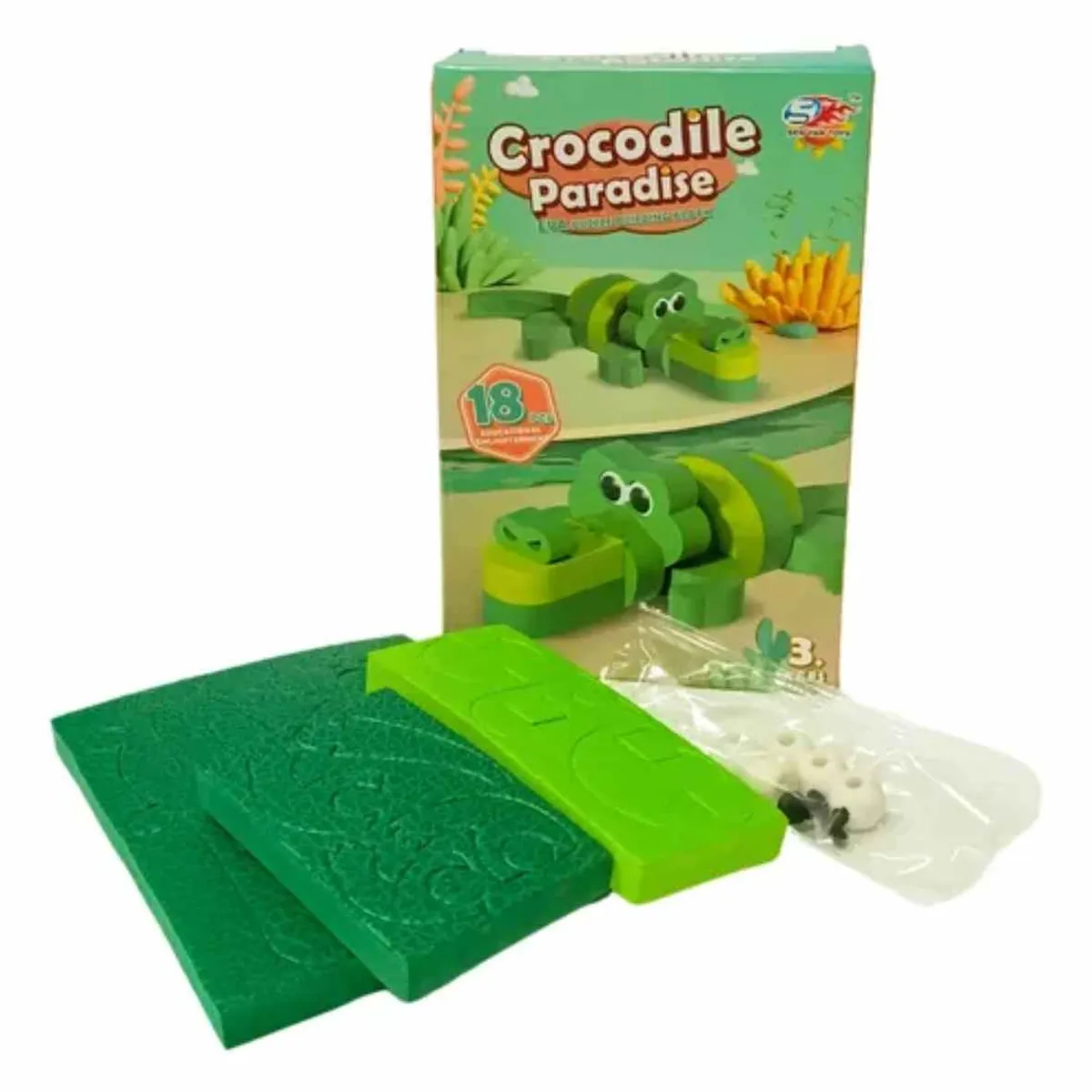 OEM - Bloques De Construcción De Eva 3D Cocodrilo 18 Piezas