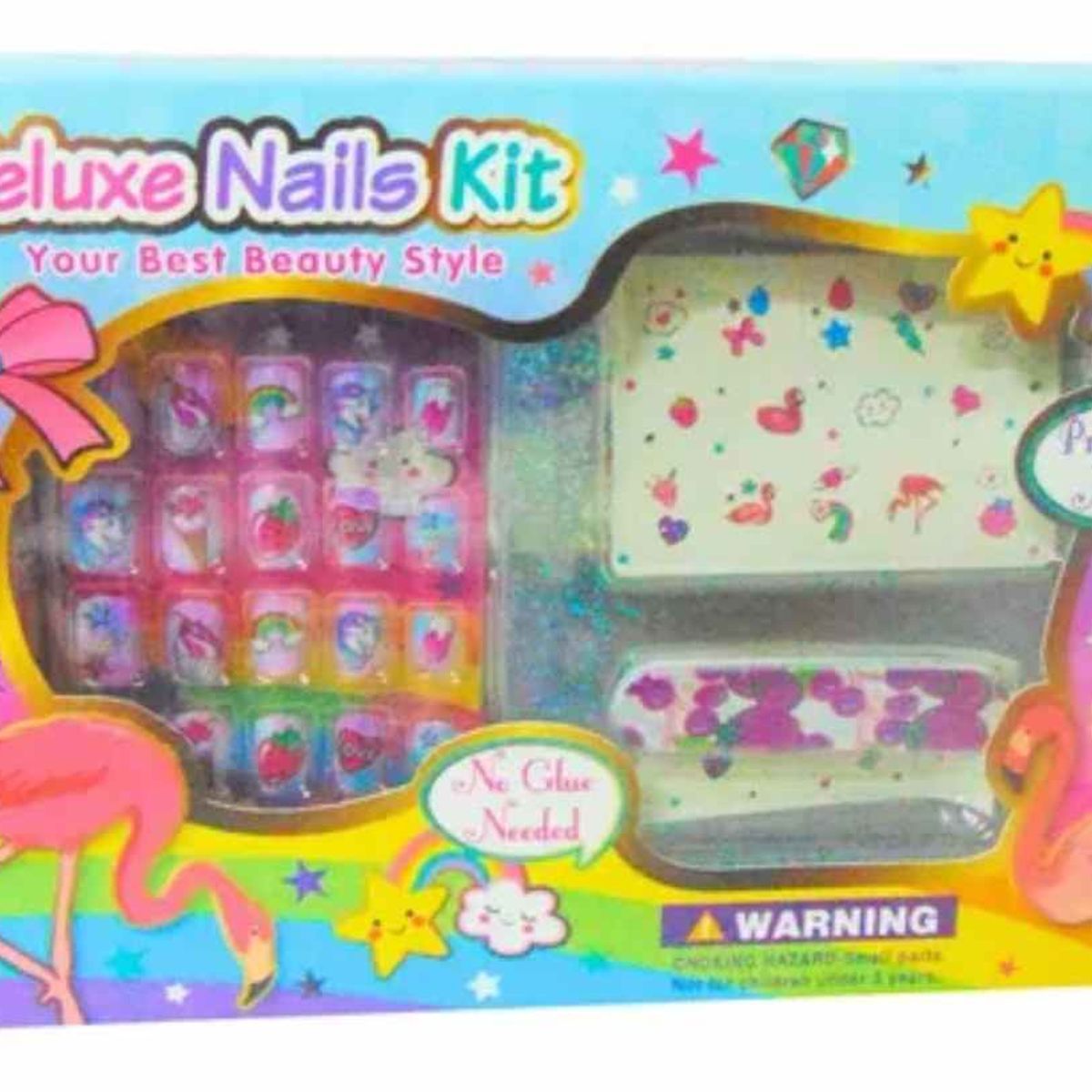 OEM - Juguete Deluxe Nails Kit Mediano 15x22cm