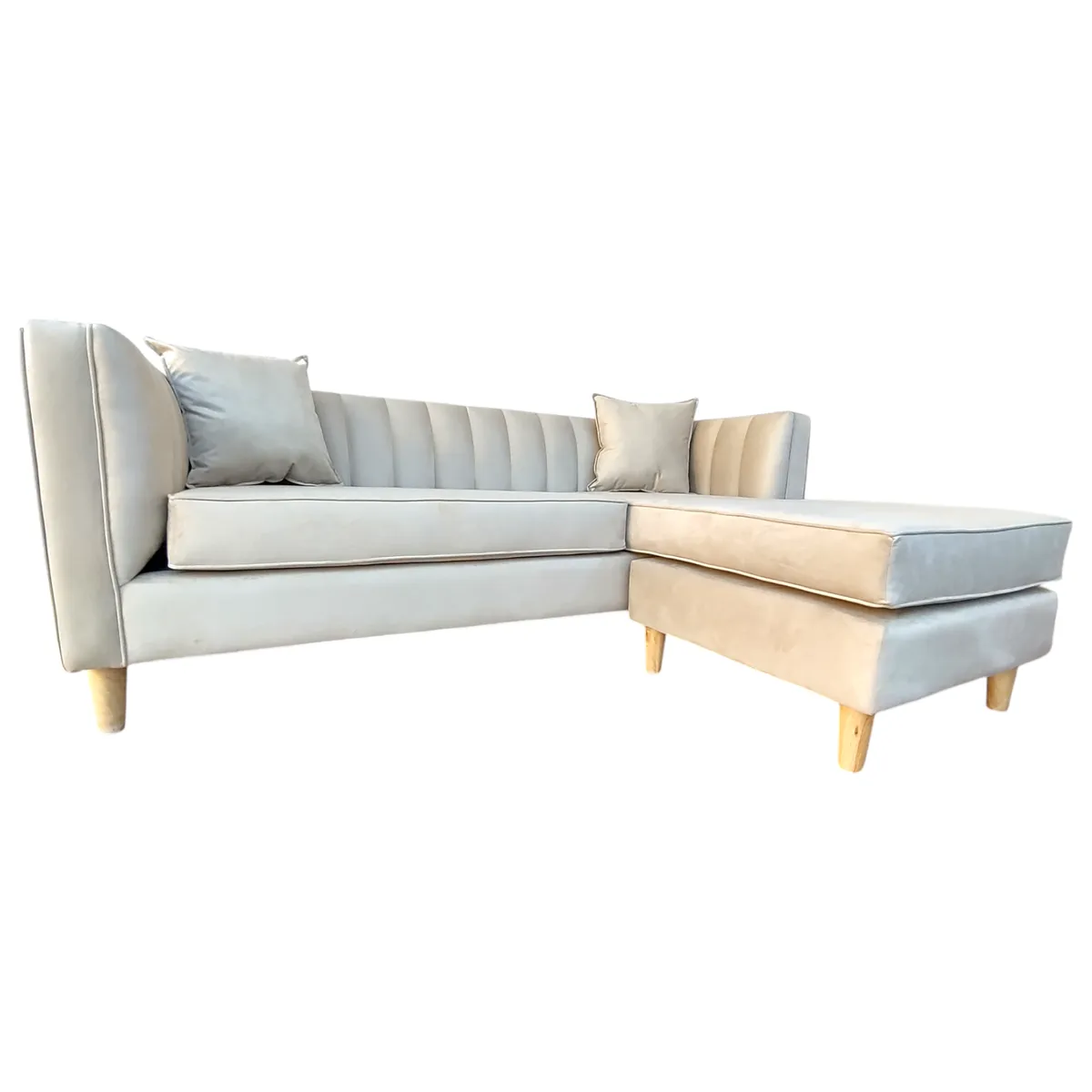GENERICO - Sofa Seccional 4 Cuerpos Beige Nativo Super Soft
