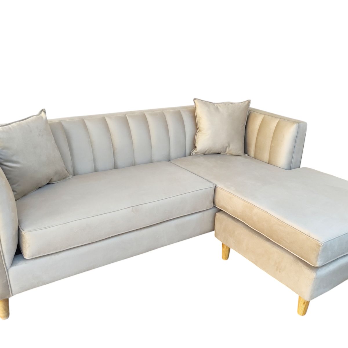 GENERICO - Sofa Seccional 4 Cuerpos Beige Nativo Super Soft
