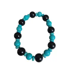 GENERICO - Pulsera piedra natural turqueza y hematita