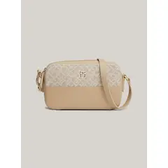 TOMMY HILFIGER - Bandolera Jacquard Monogram Beige