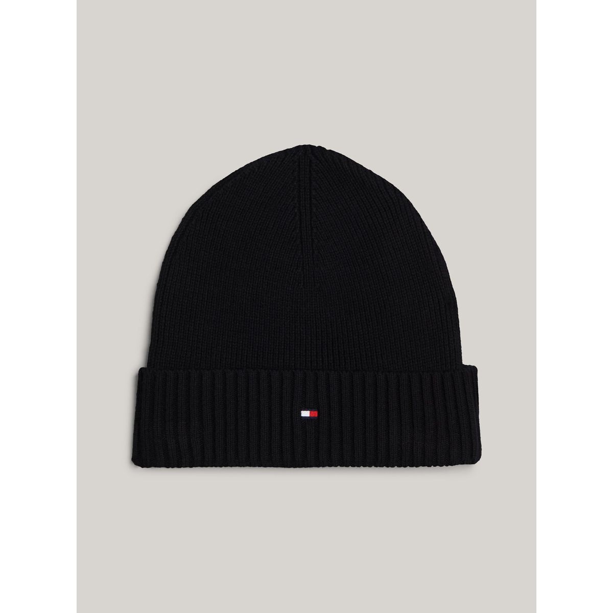 TOMMY HILFIGER - Gorro Solid Con Logo Negro Tommy Hilfiger