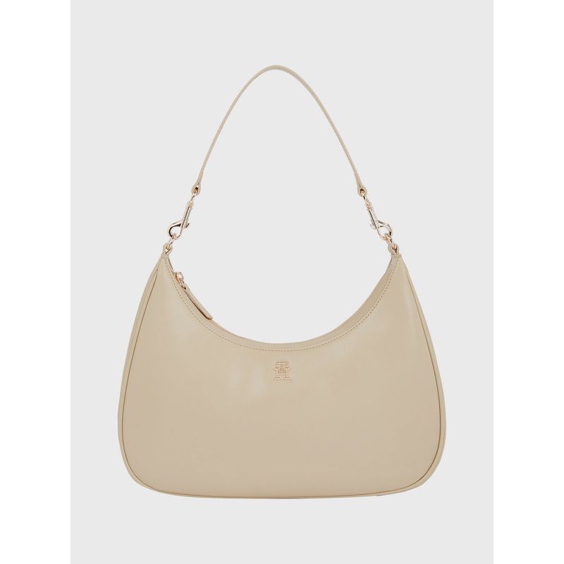 TOMMY HILFIGER - Cartera Hobo Monogram Beige Tommy Hilfiger