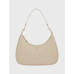 TOMMY HILFIGER - Cartera Hobo Monogram Beige
