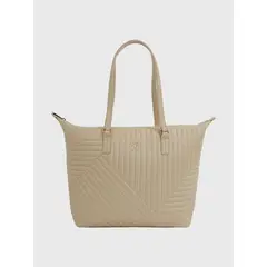 TOMMY HILFIGER - Tote Poppy Reform Con Logo Beige