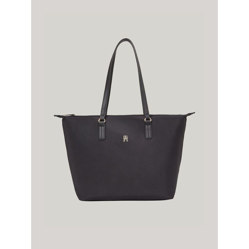 TOMMY HILFIGER - Tote Poppy Signature Negro Tommy Hilfiger
