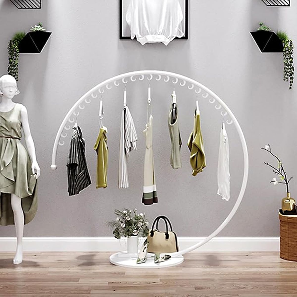 MP - Perchero Colgador Organizador Exhibidor Ropa Circular