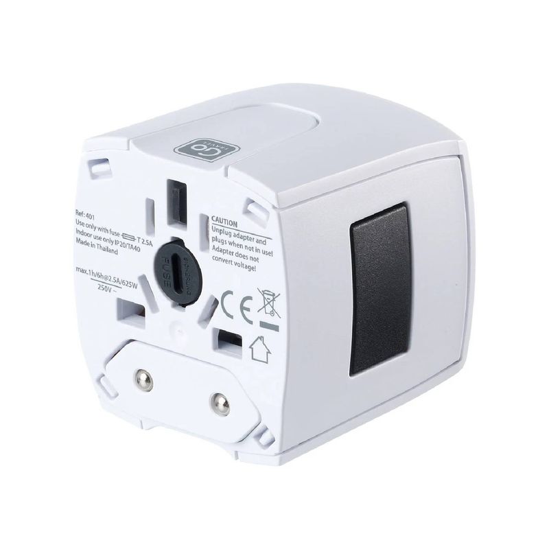 GO TRAVEL - ADAPTADOR DE CORRIENTE GO TRAVEL GT401 UNIVERSAL 4 CLAVIJAS