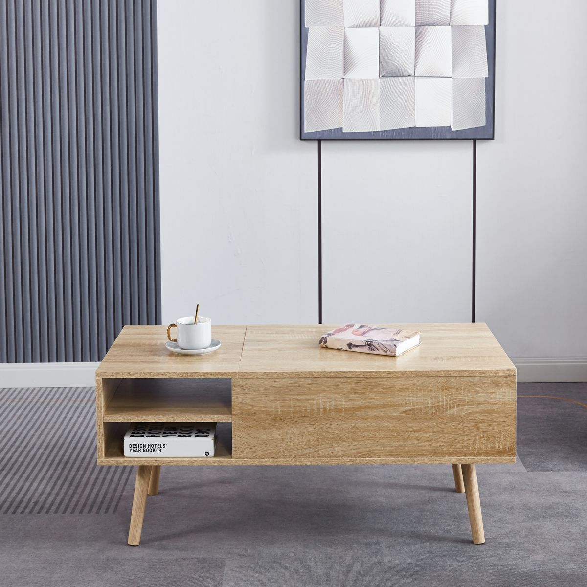 GENERICO - Mesa de Centro Elevable para Living  Madera