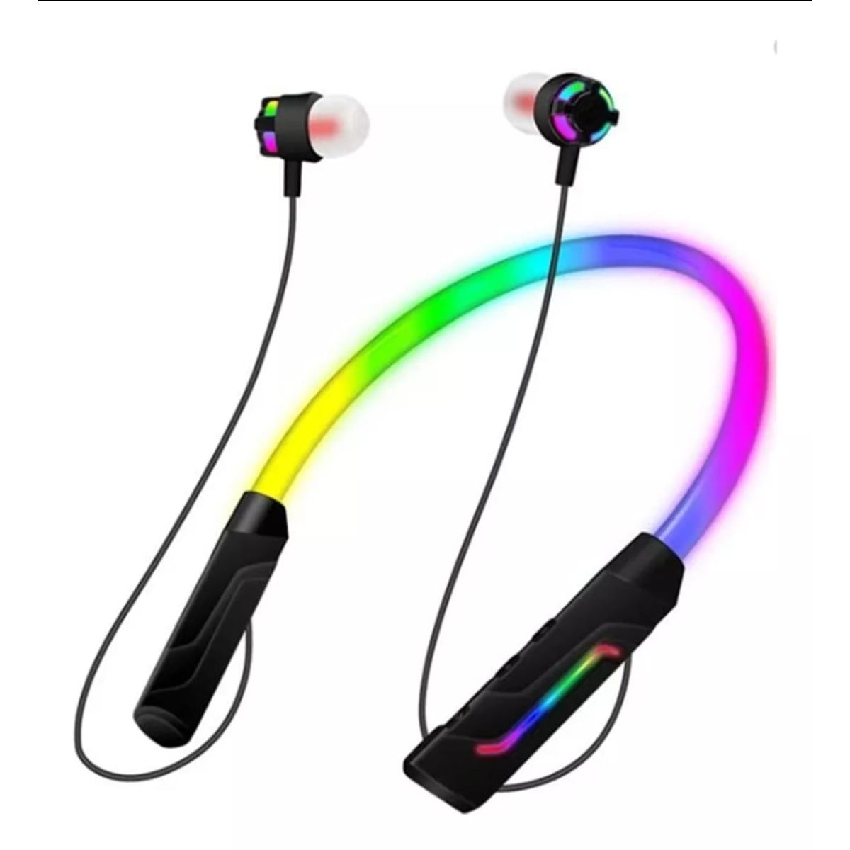 GENERICO - Audífonos deportivo bluetooth de cuello con luces led MSL-300