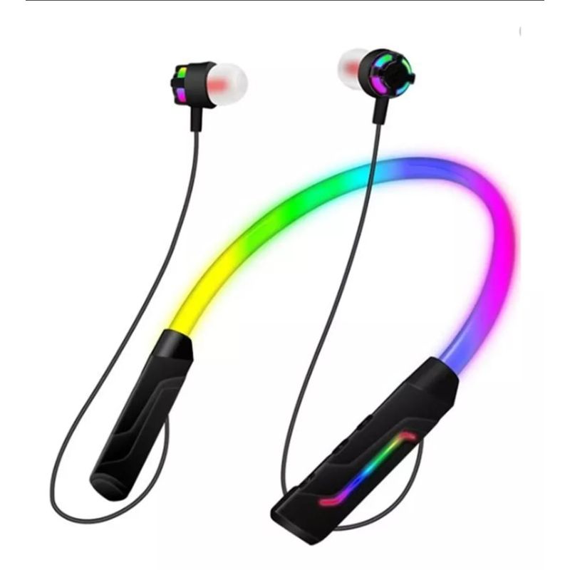 GENERICO - AudÍfonos bluetooth inalambricos de cuello con luces led