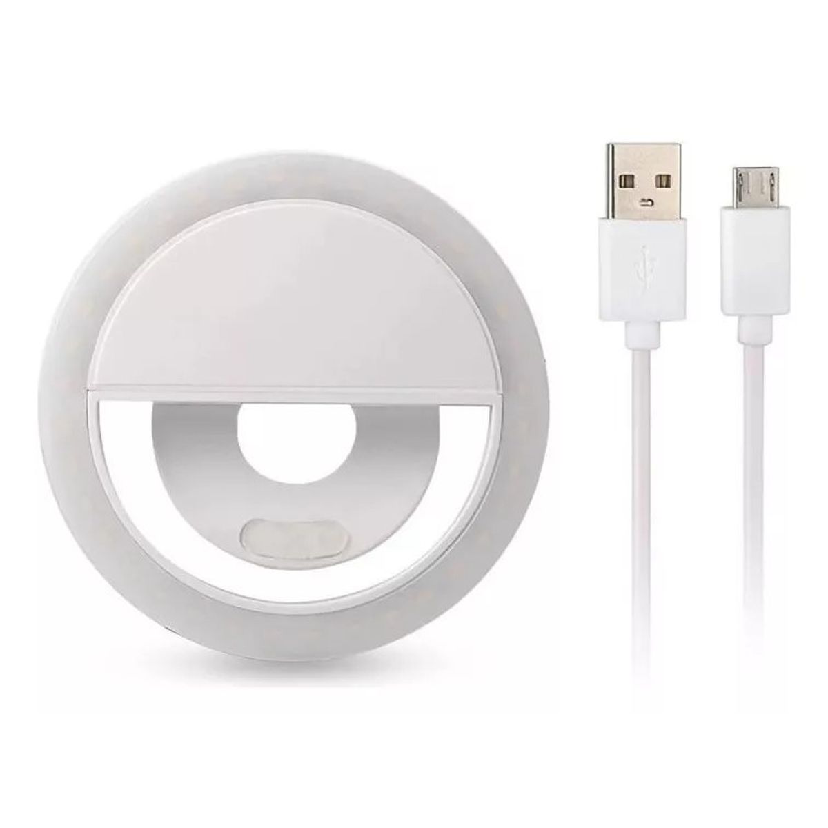 GENERICO - Selfie aro de luz recargable para celular  solo blanco