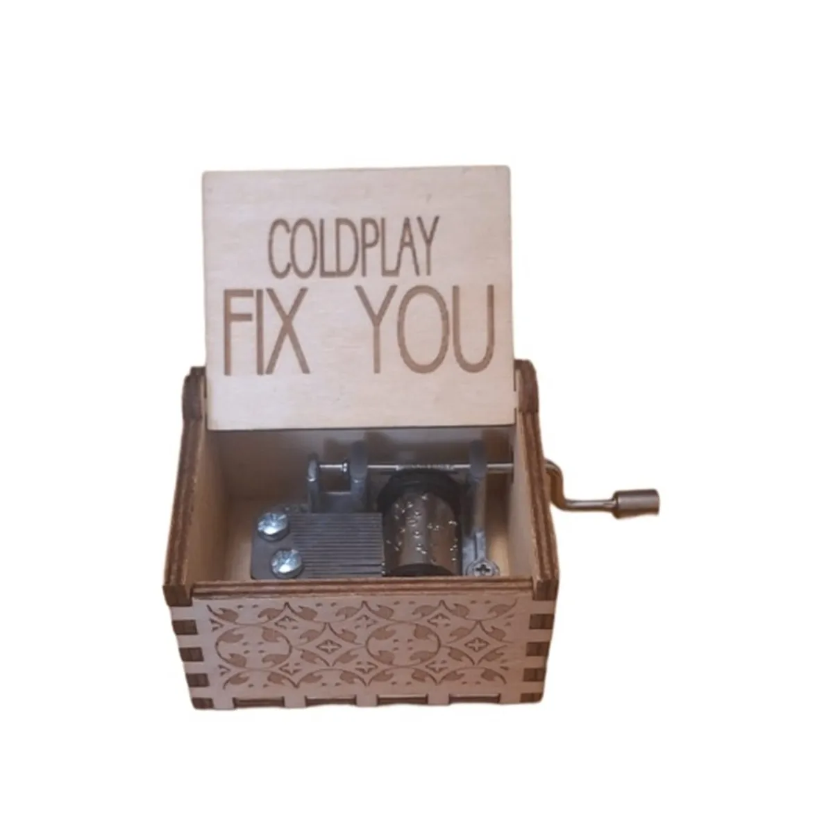 GENERICO - CAJA MUSICAL DE MADERA COLDPLAY FIX YOU