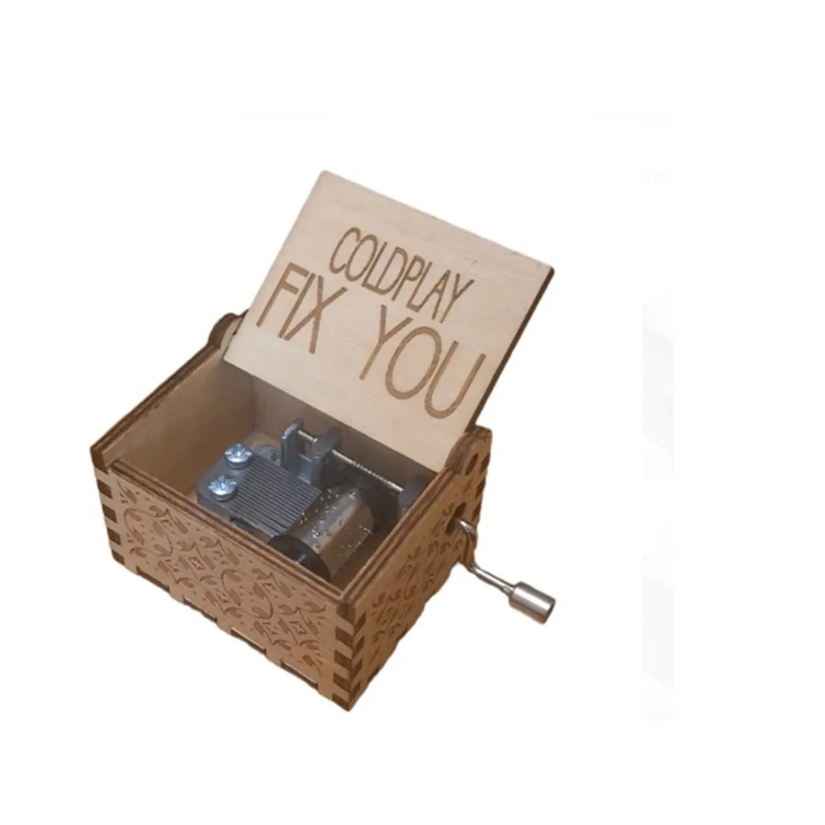 GENERICO - CAJA MUSICAL DE MADERA COLDPLAY FIX YOU