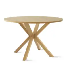 GENERICO - Mesa de comedor en MDF redonda Nordic Natural- 120 cm